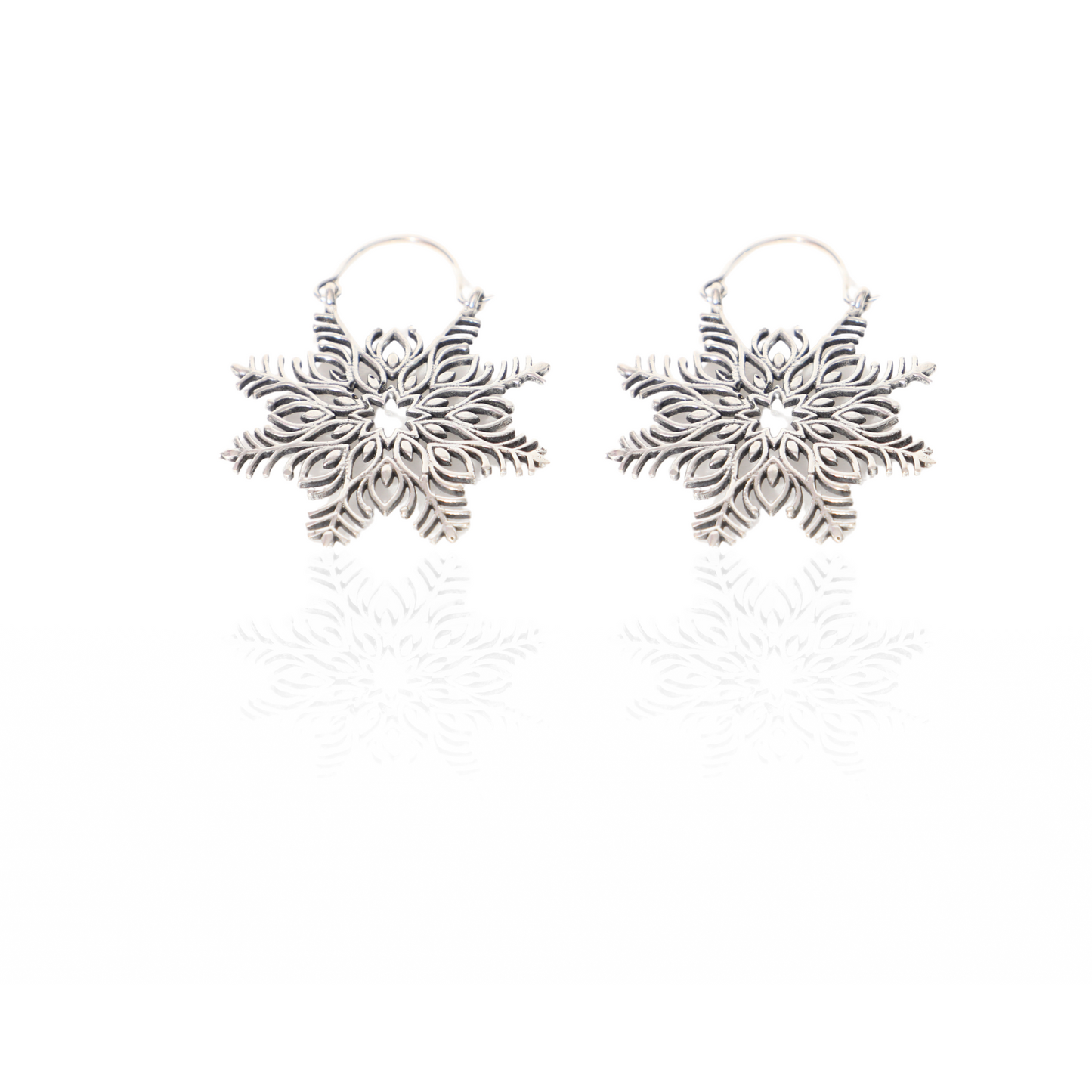 Silver Snowflake Earrings