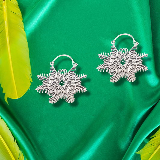 Silver Snowflake Earrings