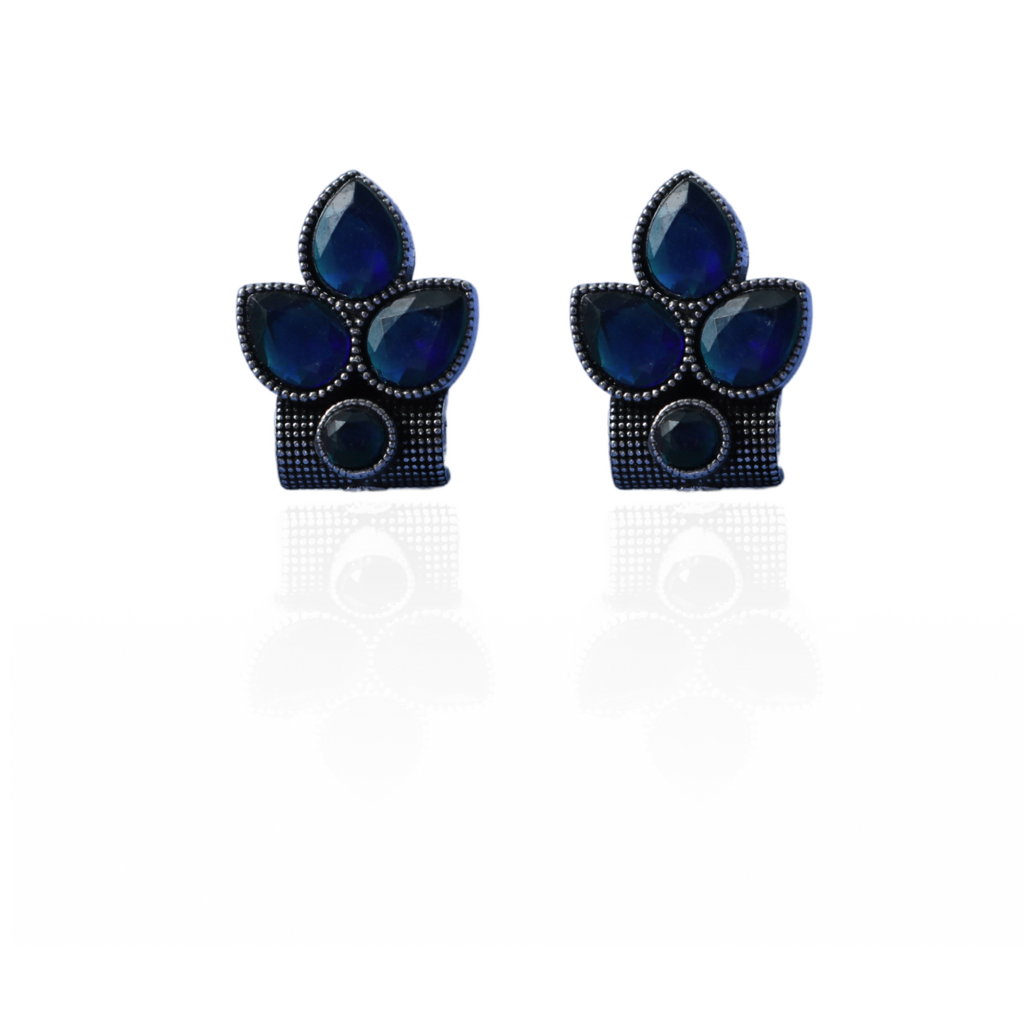 Midnight Petals Stud Earrings