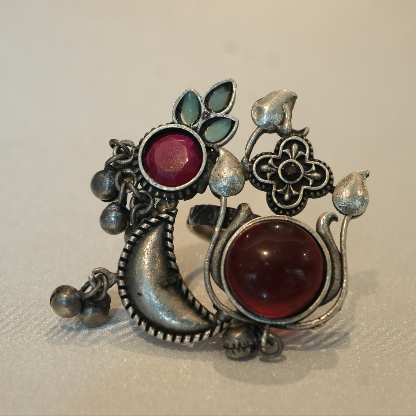 Birds and Blossoms Gem Ring