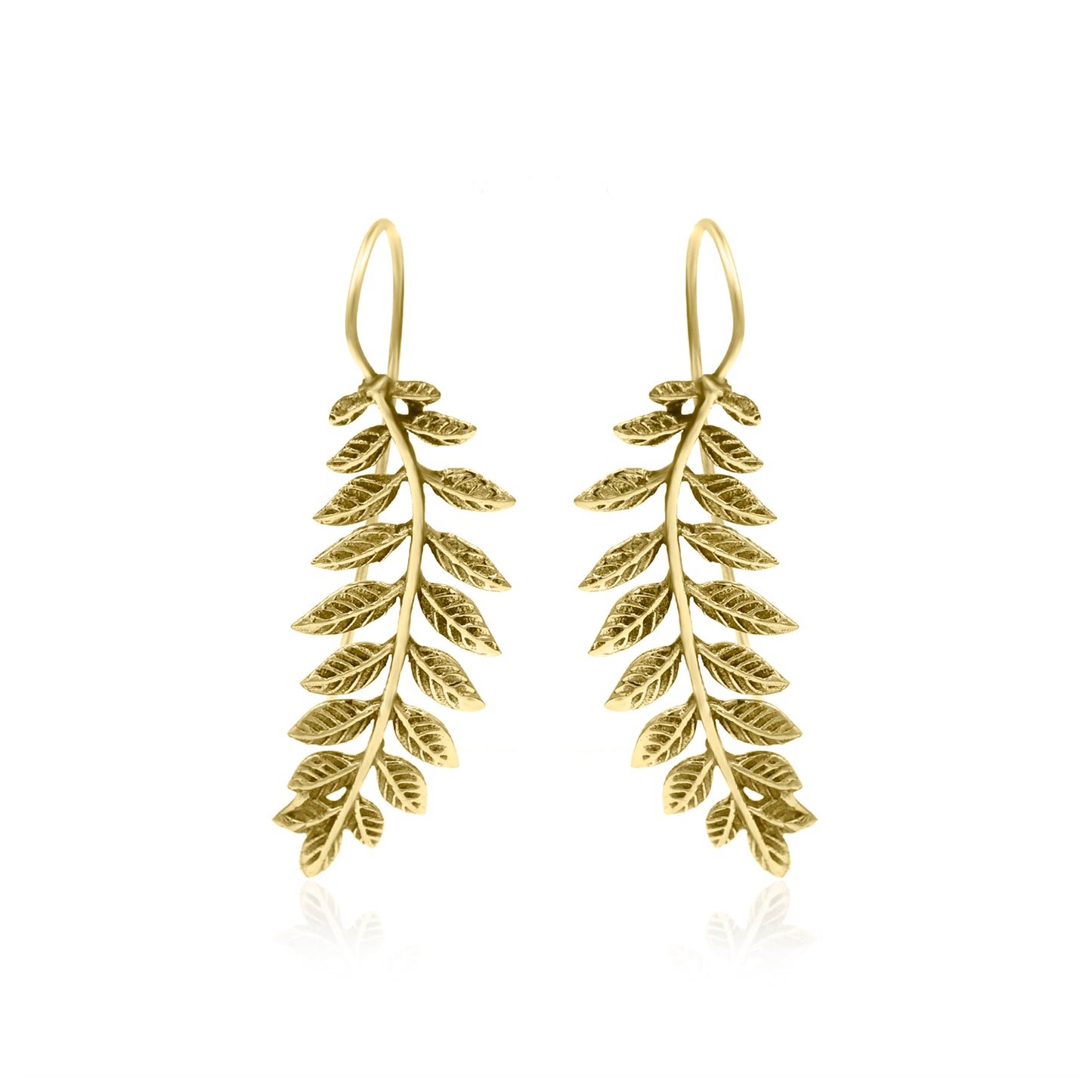 Golden Leaf Branch Earrings