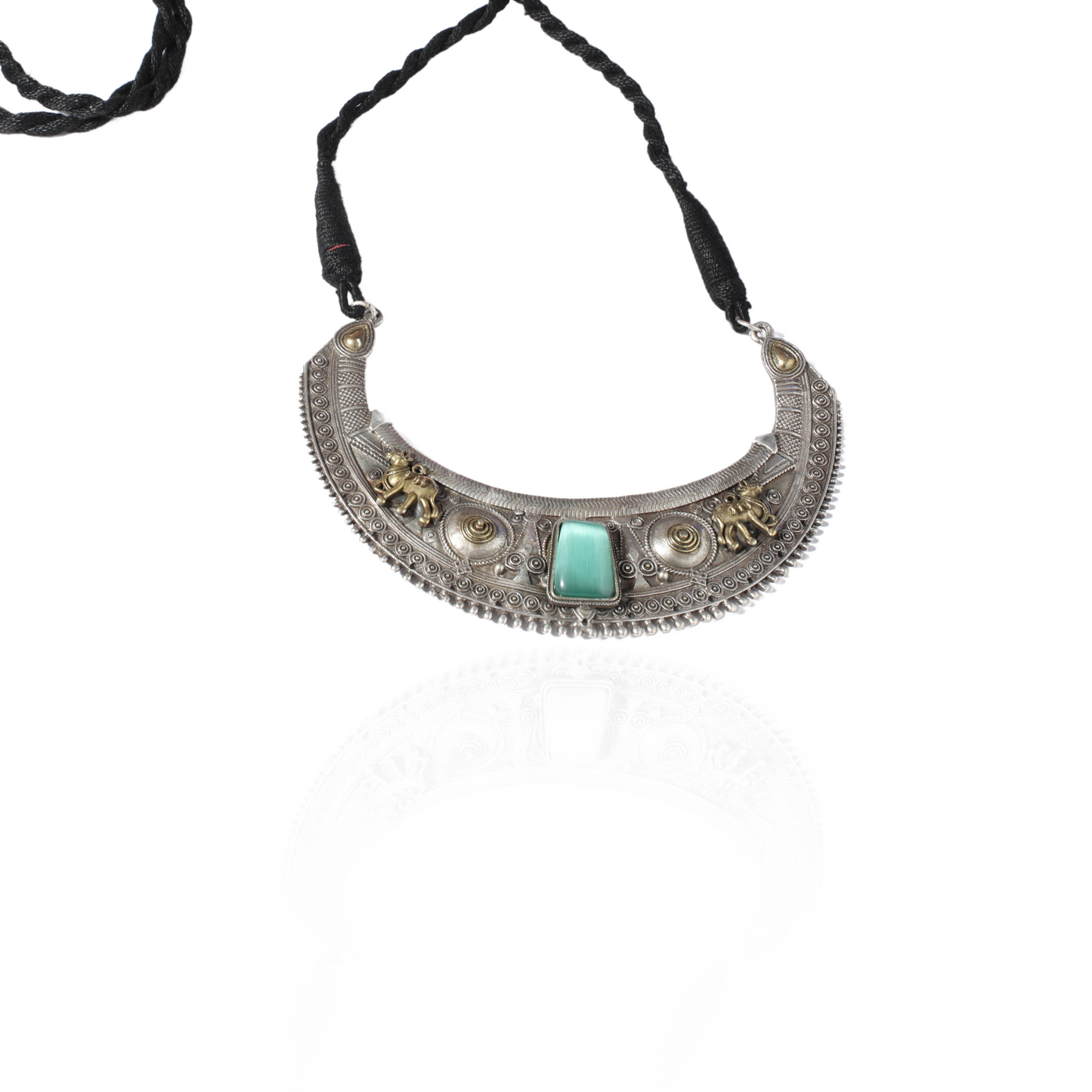 Tribal Green Gem Necklace