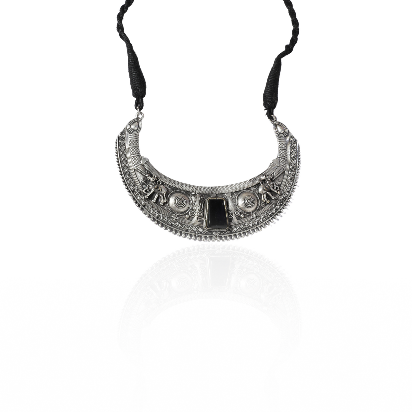 Tribal Black Gem Necklace