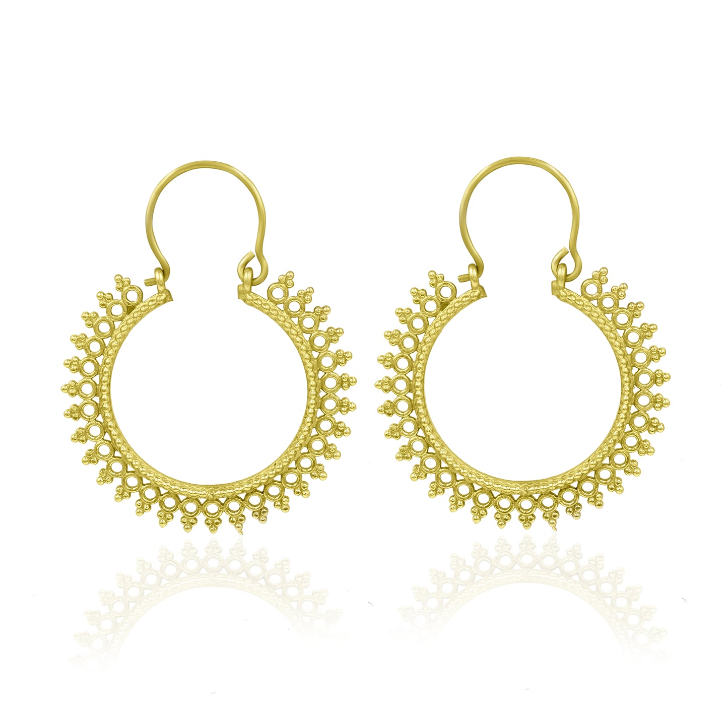 Sunburst Golden Hoop Earrings