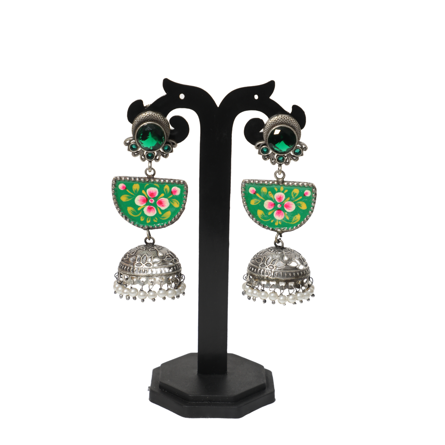 Verdant Bloom Jhumka