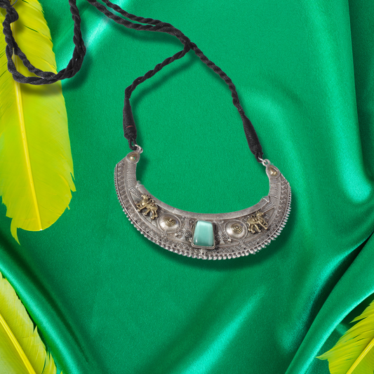 Tribal Green Gem Necklace