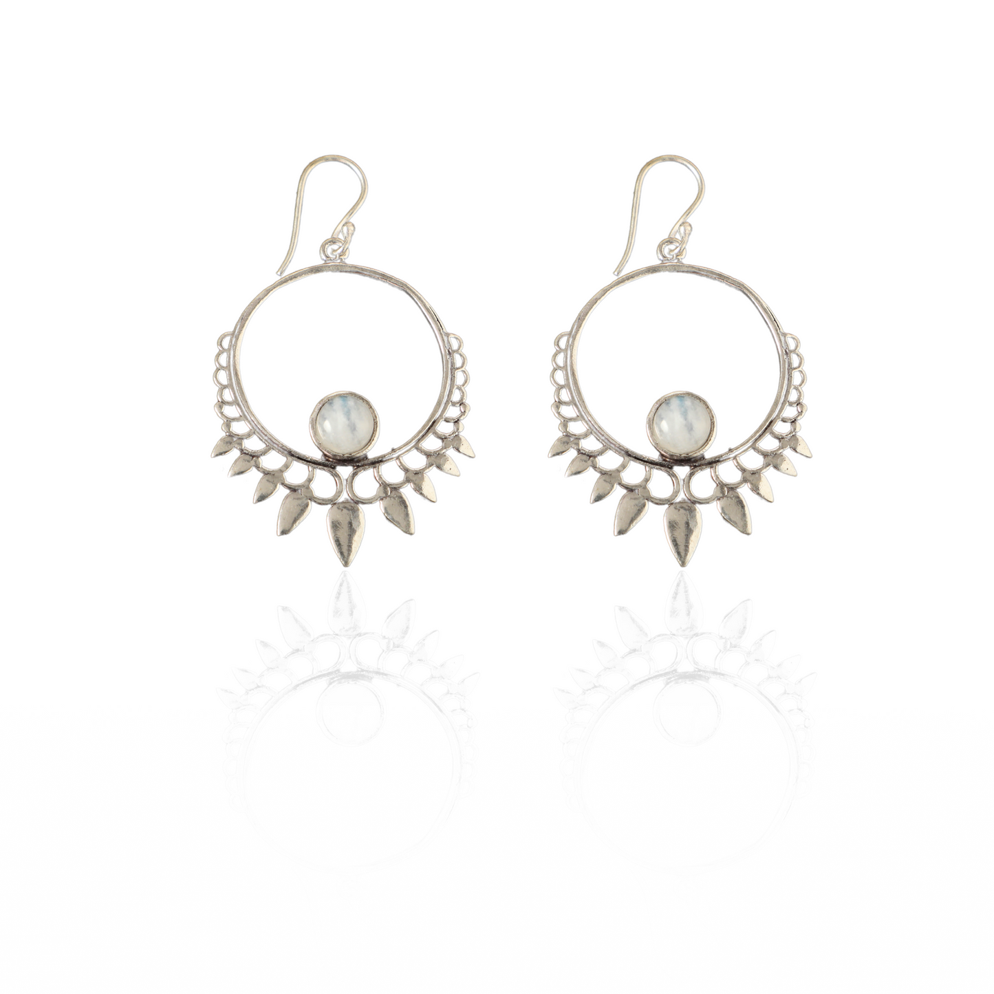 Silver Circle Earrings