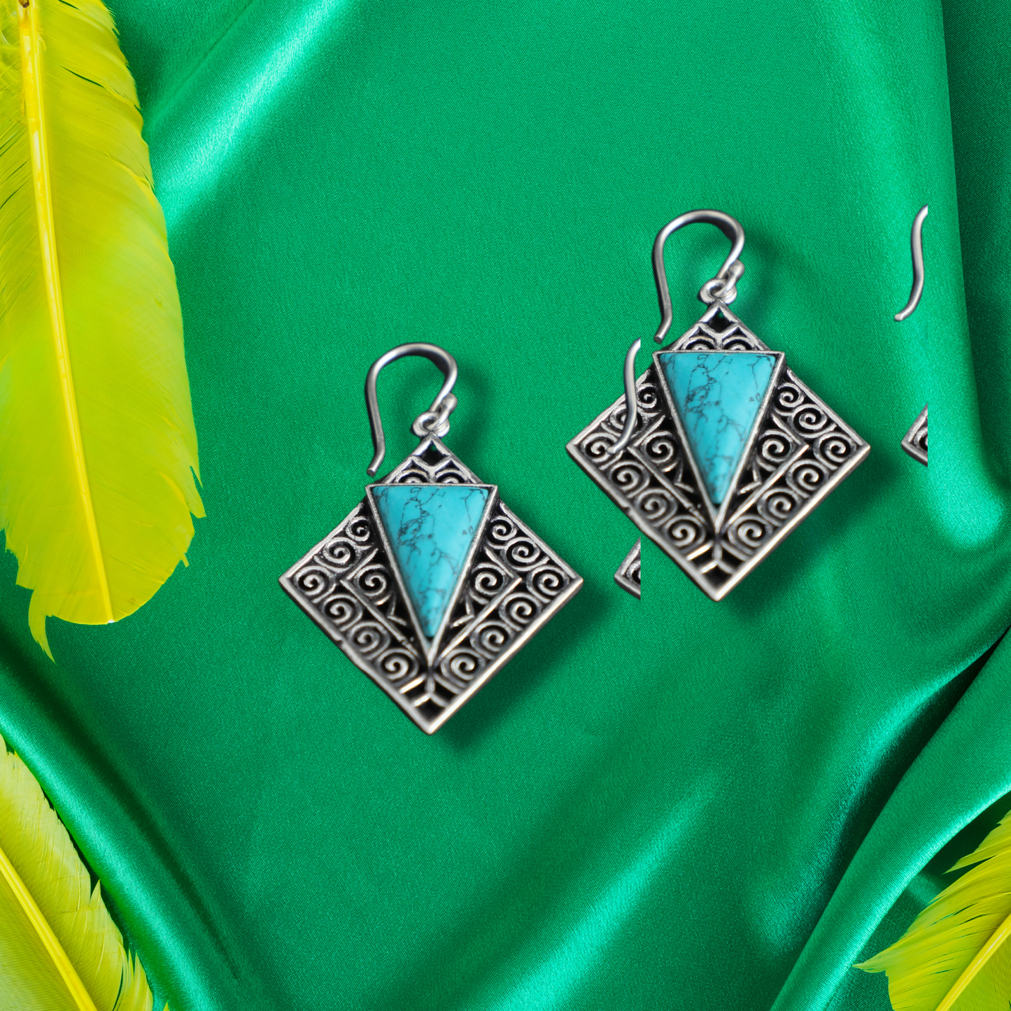 Inverted Triangle Drop Earrings