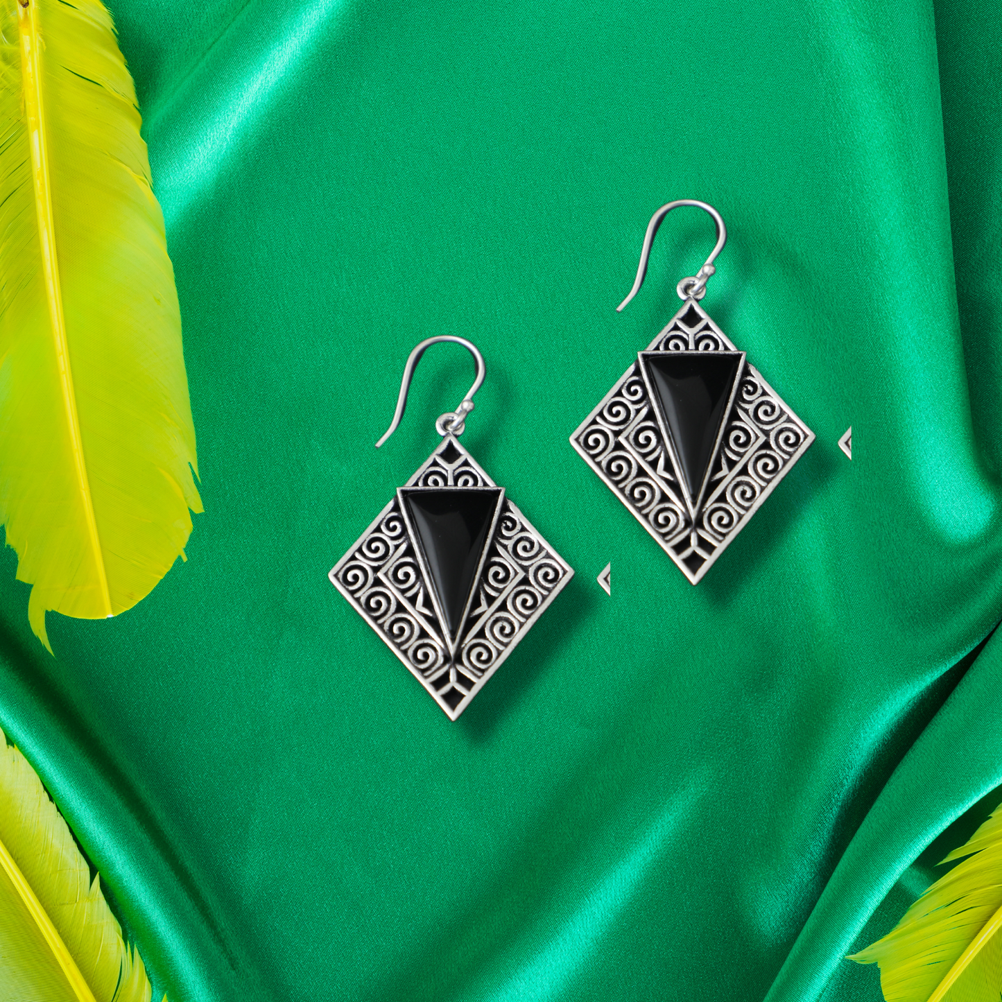 Inverted Triangle Drop Earrings