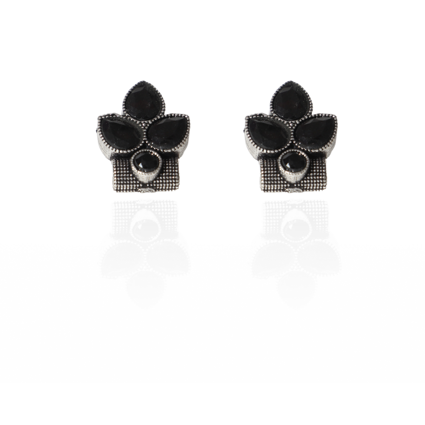 Midnight Petals Stud Earrings