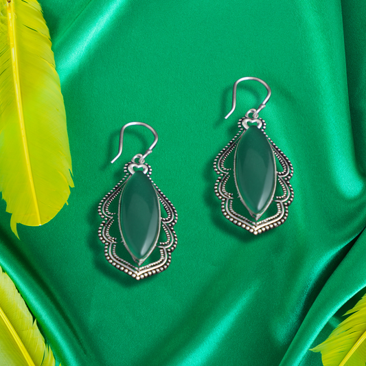 Emerald Whisper Drop Earrings