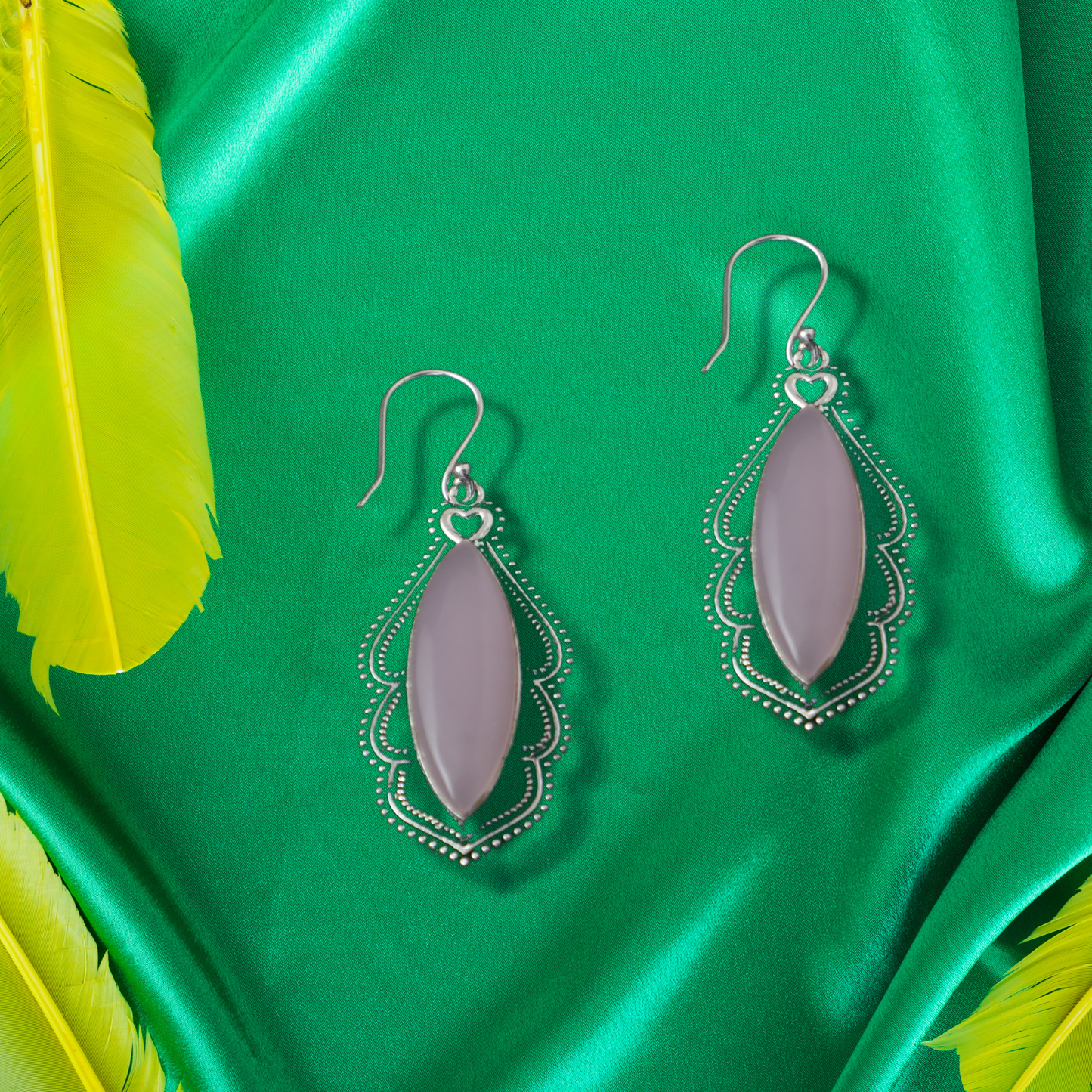 Emerald Whisper Drop Earrings