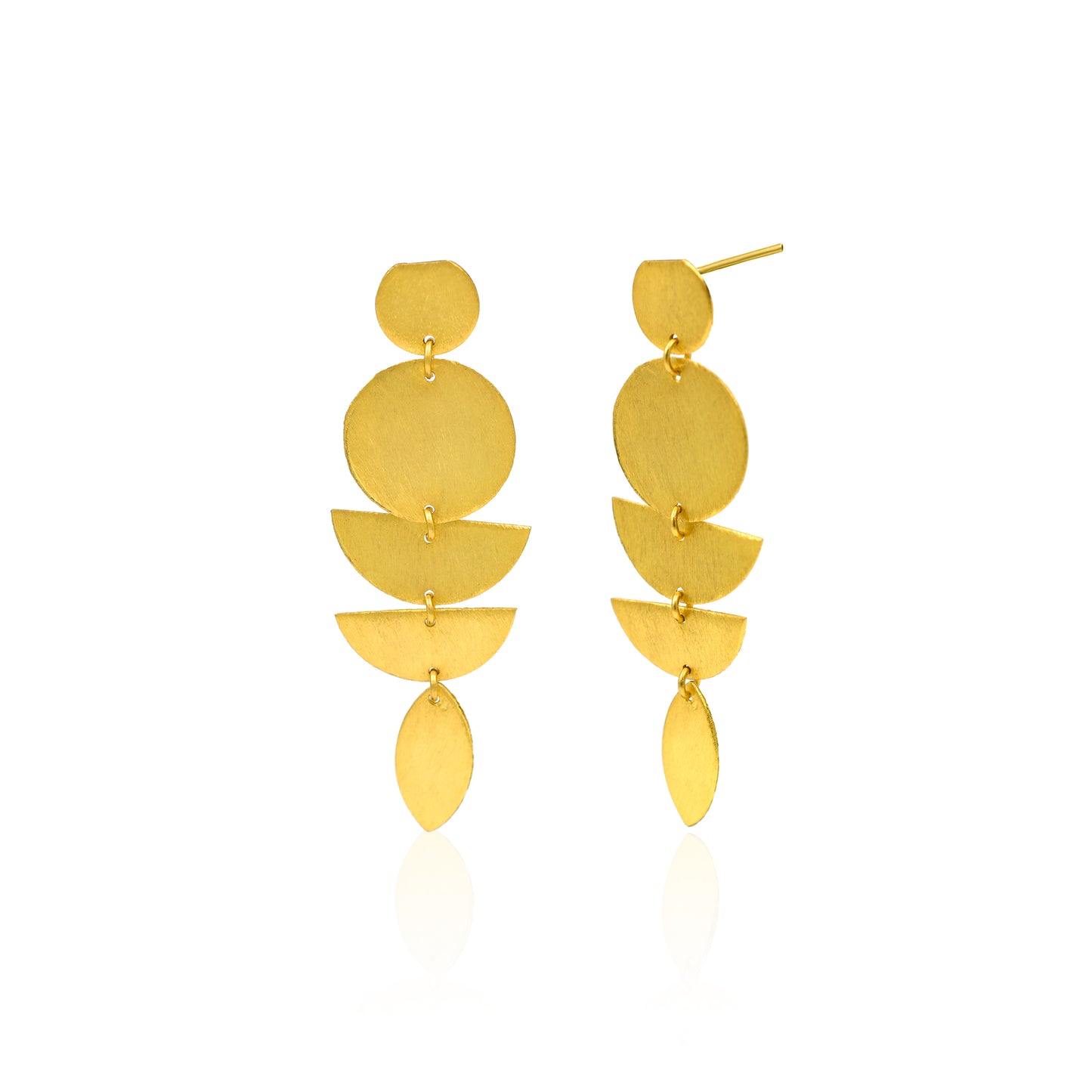 Gold Layered Disc Earrings