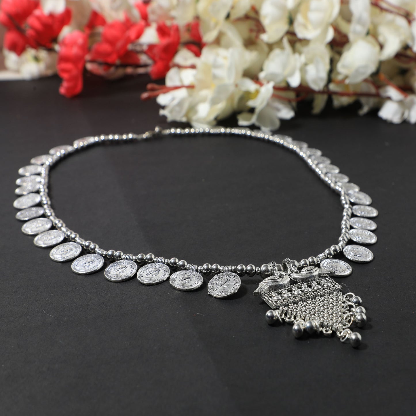 Vintage Silver Coin Necklace